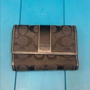 Coach Black Signature Wallet